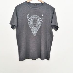 Synergy Organic Cotton Grey Buffalo Skull Tee